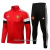 Chaqueta De Entrenamiento Trajes Manchester United 2022-23 Roja Blanca - Hombre